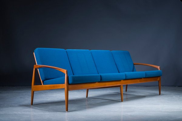 Model 121 Paper Knife Easy Chairs and Sofa by Kai Kristiansen for Magnus Olesen, 1960s, Set of 3-ZZH-1000579