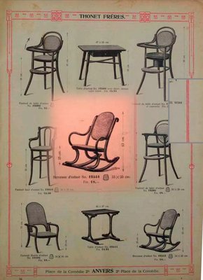 Model 12331 Childrens Rocking Chair in Beech by Michael Thonet for Thonet, 1910s-RVK-1424526