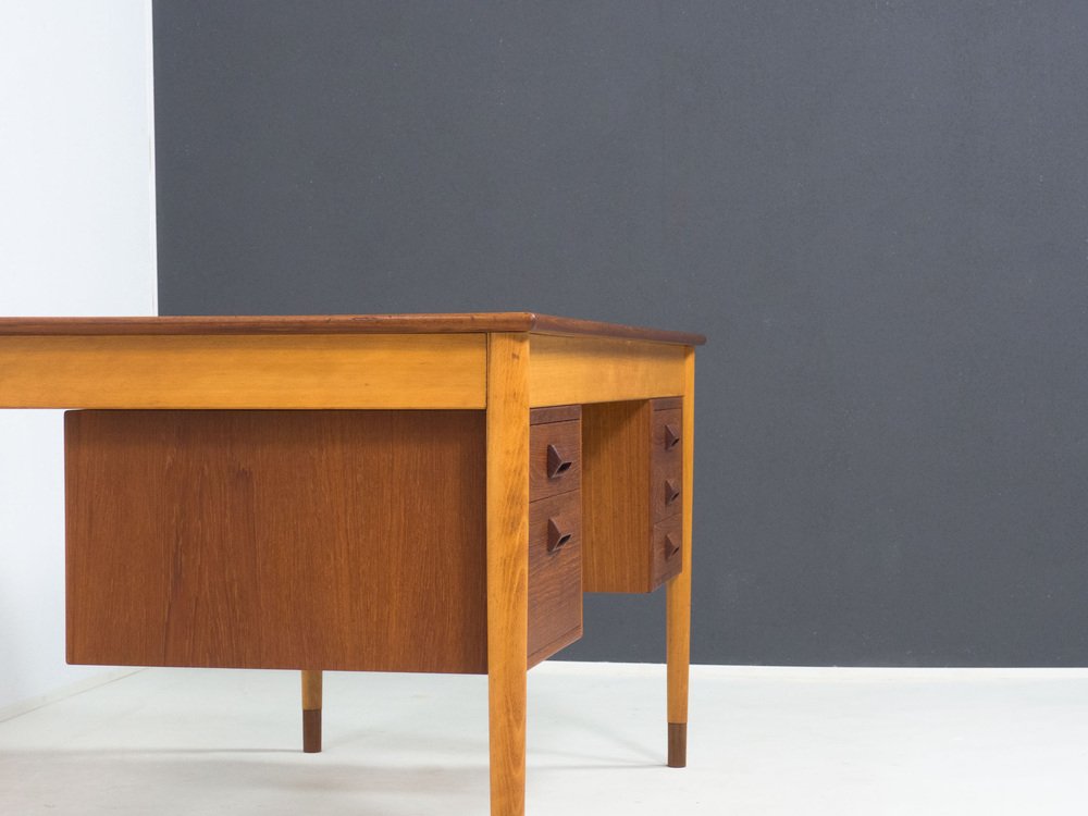 Model 130 Desk in Teak and Beech by Børge Mogensen for Søborg Møbelfabrik