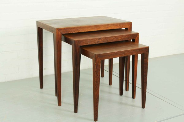 Model 163 Nesting Tables in Rosewood by Severin Hansen for Bovenkamp, 1960, Set of 3-ZA-1182295