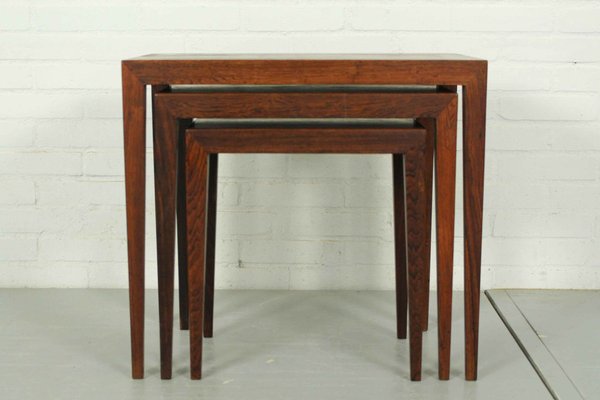 Model 163 Nesting Tables in Rosewood by Severin Hansen for Bovenkamp, 1960, Set of 3-ZA-1182295