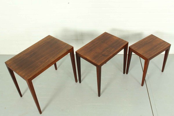 Model 163 Nesting Tables in Rosewood by Severin Hansen for Bovenkamp, 1960, Set of 3-ZA-1182295