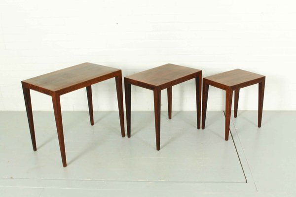 Model 163 Nesting Tables in Rosewood by Severin Hansen for Bovenkamp, 1960, Set of 3-ZA-1182295