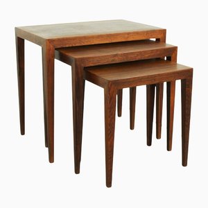 Model 163 Nesting Tables in Rosewood by Severin Hansen for Bovenkamp, 1960, Set of 3-ZA-1182295