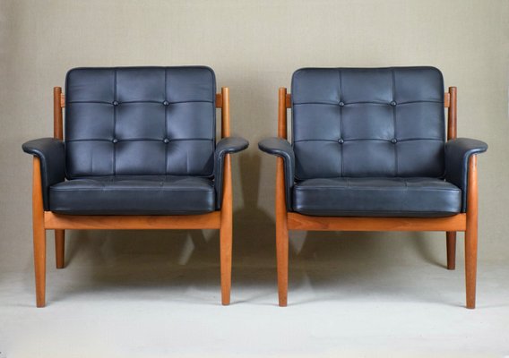 Model 168 Lounge Chairs by Grete Jalk for France & Daverkosen, 1960s, Set of 2-RNM-1724031