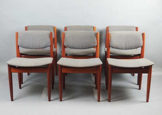 Model 197 Dining Chairs by Finn Juhl for France & Søn / France & Daverkosen, 1960s, Set of 6-LW-1734264