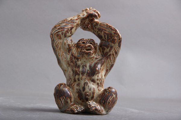 Model 20227 Gorilla Figurine by Knud Kyhn for Royal Copenhagen, Denmark, 1960s-DQ-1233603