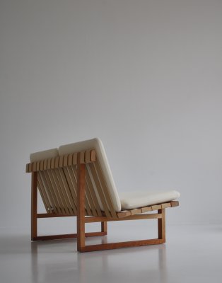 Model 211 2-Seat Sofa in Oak by Børge Mogensen for for Fredericia Chair Factory, 1956, Set of 2-WRF-1142938