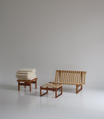 Model 211 2-Seat Sofa in Oak by Børge Mogensen for for Fredericia Chair Factory, 1956, Set of 2-WRF-1142938