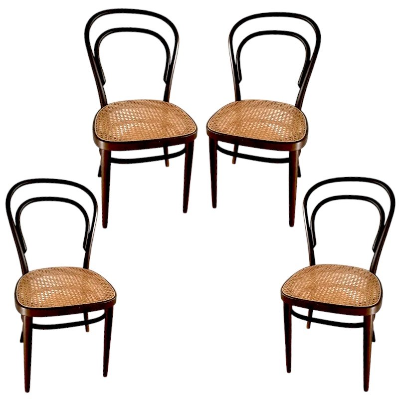 Model 214 Coffee House Chairs by Michael Thonet, Set of 4