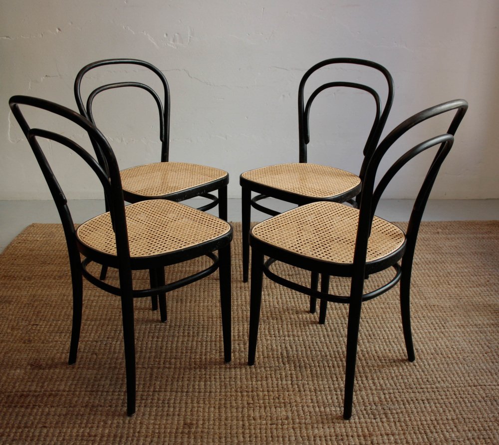 Model 214 Dining Chairs by Michael Thonet for Thonet, Set of 4