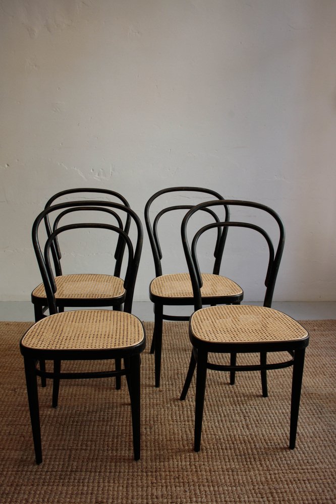 Model 214 Dining Chairs by Michael Thonet for Thonet, Set of 4