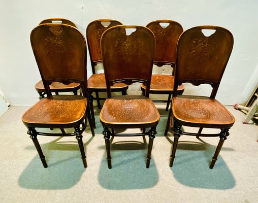 Model 215 Chairs by Khon for Thonet, 1906, Set of 6-NUO-1356686