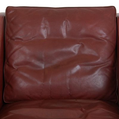 Model 2207 Lounge Chair in Indian Red Anilin Leather by Børge Mogensen, 1990s-MTD-1769481