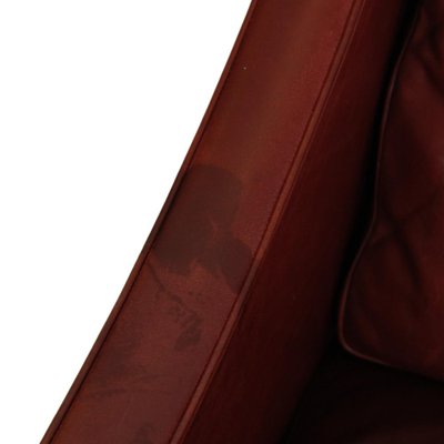 Model 2207 Lounge Chair in Indian Red Anilin Leather by Børge Mogensen, 1990s-MTD-1769481