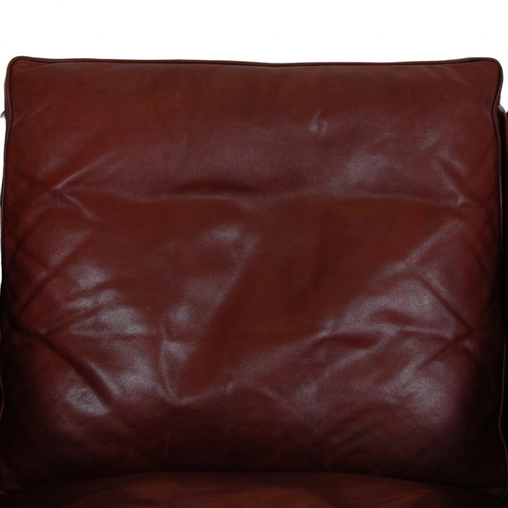 Model 2207 Lounge Chair in Indian Red Anilin Leather by Børge Mogensen, 1990s