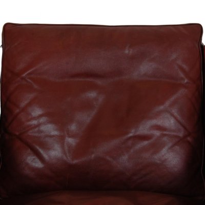 Model 2207 Lounge Chair in Indian Red Anilin Leather by Børge Mogensen, 1990s-MTD-1769482