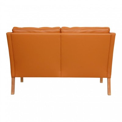 Model 2208 2-Seater Sofa in Cognac Bison Leather by Børge Mogensen for Fredericia-MTD-1400820