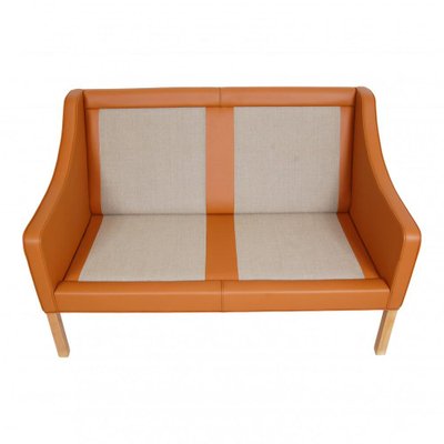 Model 2208 2-Seater Sofa in Cognac Bison Leather by Børge Mogensen for Fredericia-MTD-1400820