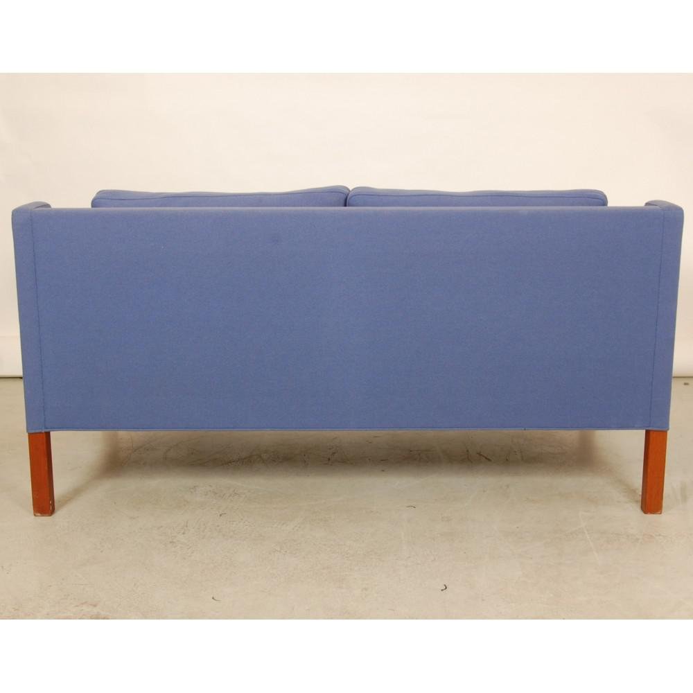 Model 2212 2-Seater Sofa in Blue Fabric by Børge Mogensen for Fredericia, 1990s