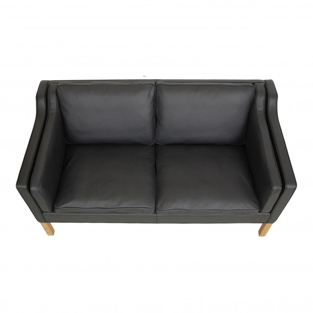 Model 2212 2-Seater Sofa in Leather by Børge Mogensen for Fredericia