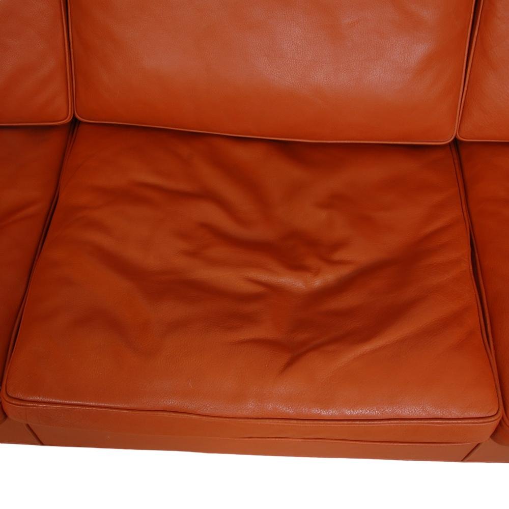 Model 2213 3-Seater Sofa in Cognac Leather by Børge Mogensen for Fredericia, 1990s