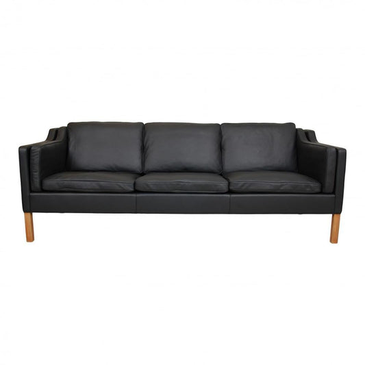 Model 2213 3-Seater Sofa in Leather by Børge Mogensen for Fredericia