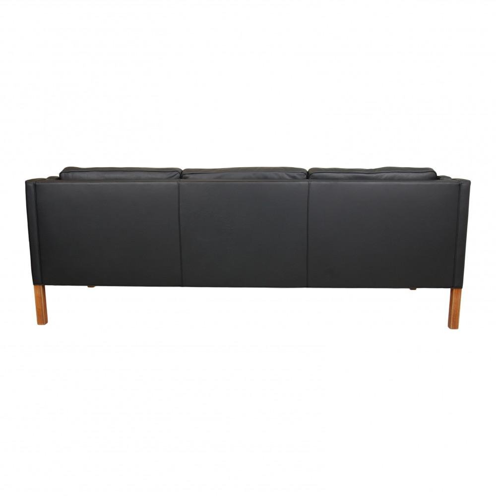 Model 2213 3-Seater Sofa in Leather by Børge Mogensen for Fredericia