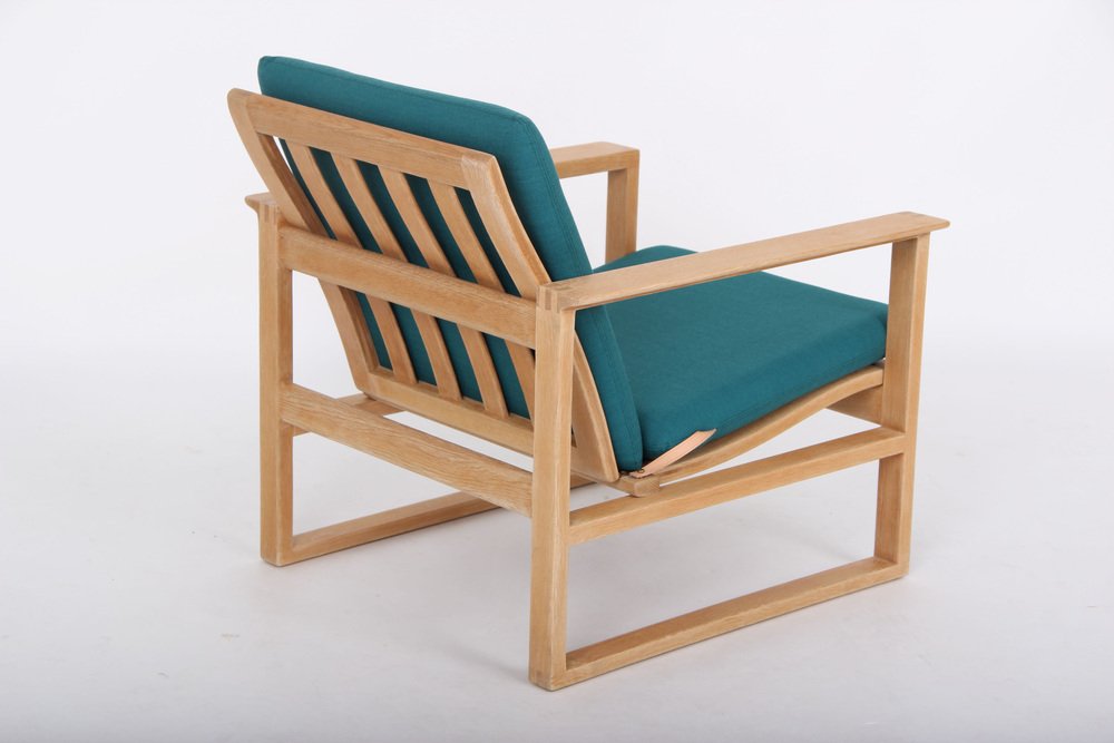 Model 2256 Armchair in Light Oak and Fabric by Børge Mogensen for Fredericia