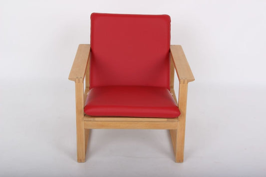 Model 2256 Oak and Leather Armchair by Borge Mogensen for Fredericia, 1971