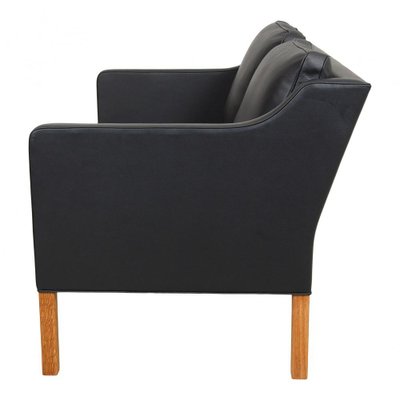 Model 2322 2-Seater Sofa in Black Bison Leather by Børge Mogensen for Fredericia-MTD-1400816