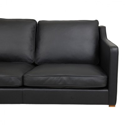 Model 2322 2-Seater Sofa in Black Bison Leather by Børge Mogensen for Fredericia-MTD-1400816