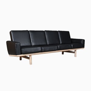 Model 236/4 Oak and Leather Sofa by Hans J. Wegner for Getama, 1960s-HJB-560744