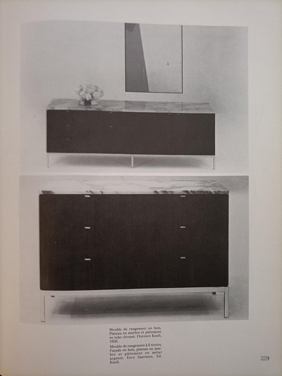 Model 2544 Oak, Marble and Chrome Sideboard by Florence Knoll for Knoll International, 1970s