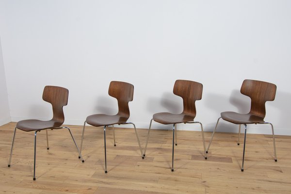 Model 3103 Dining Chairs by Arne Jacobsen for Fritz Hansen, 1970s, Set of 4-NIT-1638323