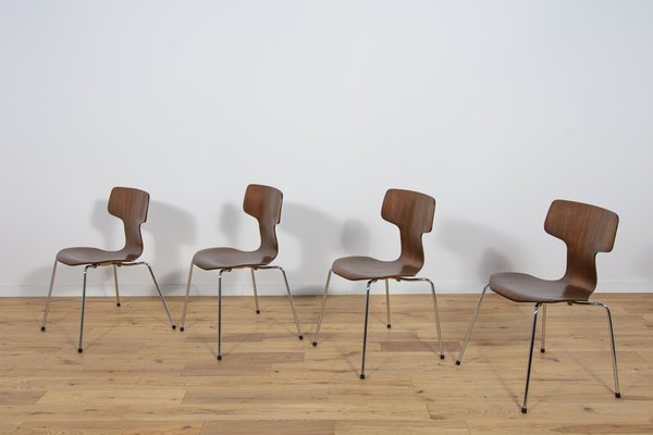 Model 3103 Dining Chairs by Arne Jacobsen for Fritz Hansen, 1970s, Set of 4-NIT-1638323