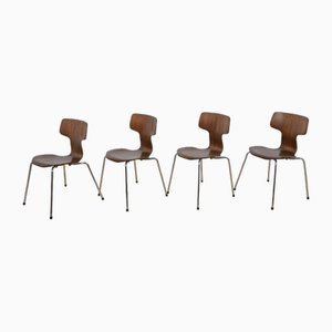 Model 3103 Dining Chairs by Arne Jacobsen for Fritz Hansen, 1970s, Set of 4-NIT-1638323