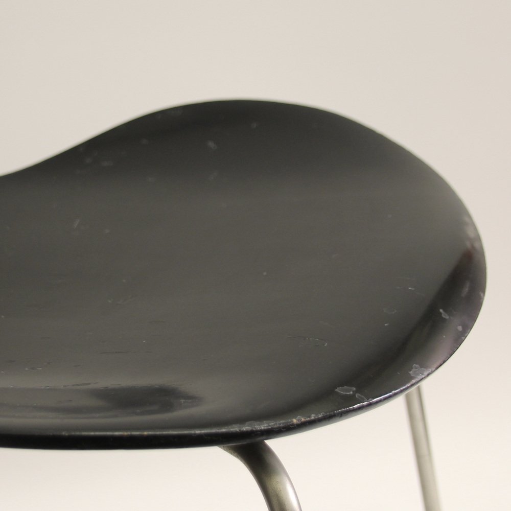 Model 3107 Black Chair by Arne Jacobsen for Fritz Hansen, 1950s