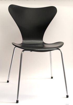 Model 3107 Black Chair by Arne Jacobsen for Fritz Hansen, 1960s-SY-1806319