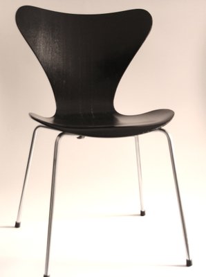 Model 3107 Black Chair by Arne Jacobsen for Fritz Hansen, 1960s-SY-1806317