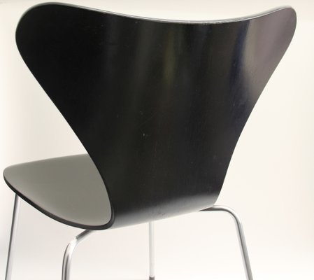 Model 3107 Black Chair by Arne Jacobsen for Fritz Hansen, 1960s-SY-1806319