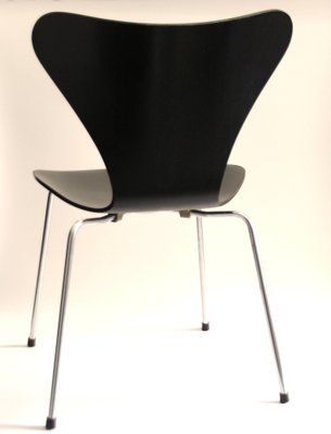 Model 3107 Black Chair by Arne Jacobsen for Fritz Hansen, 1960s-SY-1806317