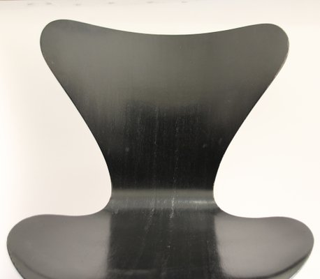 Model 3107 Black Chair by Arne Jacobsen for Fritz Hansen, 1960s-SY-1806317