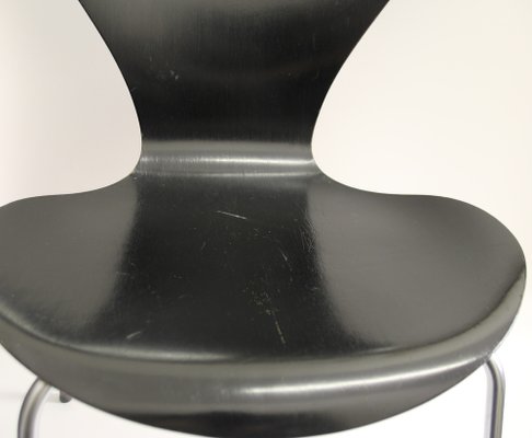 Model 3107 Black Chair by Arne Jacobsen for Fritz Hansen, 1960s-SY-1806319