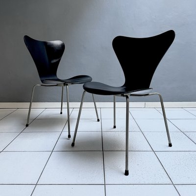 Model 3107 Dining Chairs by Arne Jacobsen for Fritz Hansen, Denmark, 1960s, Set of 2-YMJ-1783281