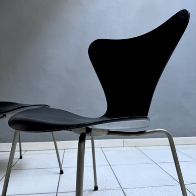 Model 3107 Dining Chairs by Arne Jacobsen for Fritz Hansen, Denmark, 1960s, Set of 2-YMJ-1783281