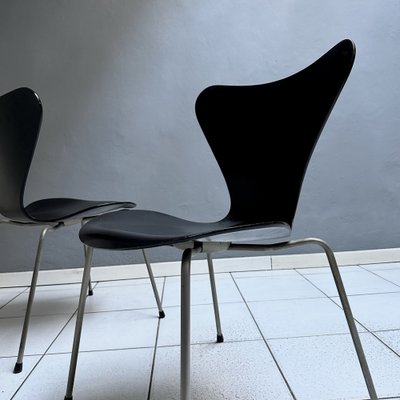 Model 3107 Dining Chairs by Arne Jacobsen for Fritz Hansen, Denmark, 1960s, Set of 2-YMJ-1783281