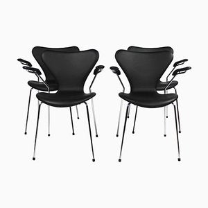 Model 3207 Chairs with Armrest by Arne Jacobsen for Fritz Hansen, 2016, Set of 4-UY-731716