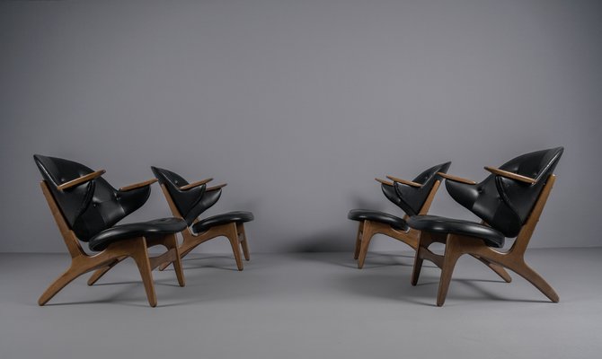 Model 33 Easy Chairs by Carl Edward Matthes, 1950s, Set of 4-KQB-1421641