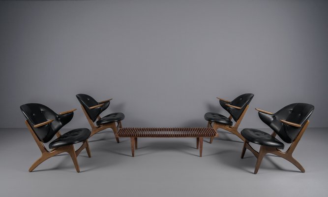 Model 33 Easy Chairs by Carl Edward Matthes, 1950s, Set of 4-KQB-1421641